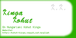 kinga kohut business card